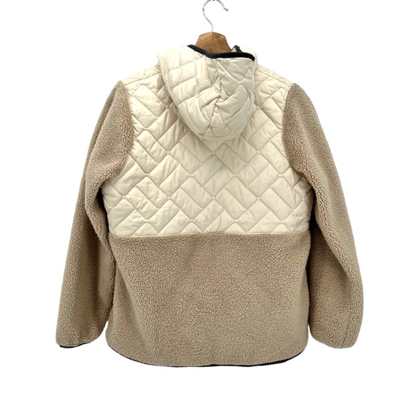 Columbia Sweet View Hooded Sherpa Fleece Quilted Pullover chalk/ancient fossil M - Picture 5 of 16